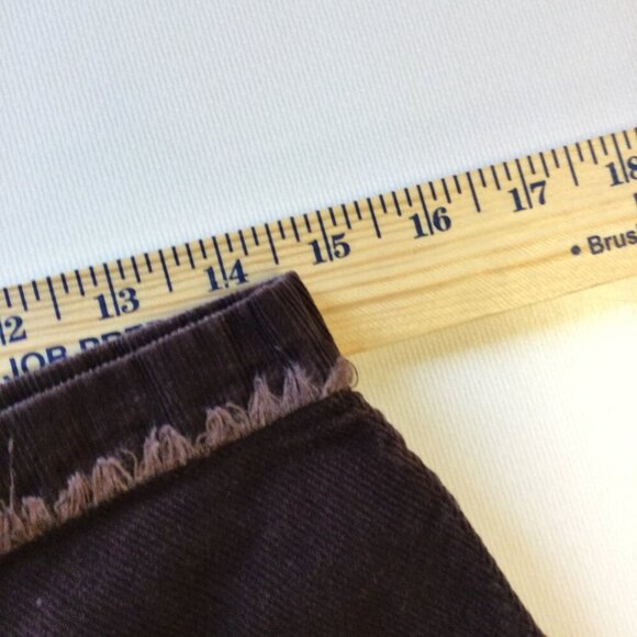 VTG Carolina Blues Corduroy Maxi Skirt Size 10 Brown Raw Hem Western Boho Y2K - Picture 5 of 9